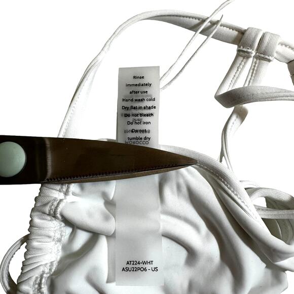 NWT Andie Swim x Demi Moore The Cannes Bikini Top White XL Beach Pool Resort - Picture 6 of 8